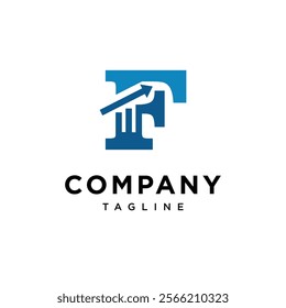Letter F Trading Logo Icon Vector