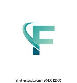 Letter F Travel with Arrow Logo Design Template. Vector EPS 10