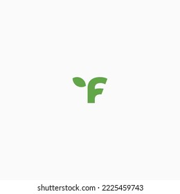 letter F tree vector illustration