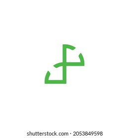 
letter f unique simple symbol logo vector