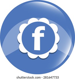 Letter F vector flat icon. blue and white colors