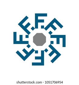 letter F vector logo.