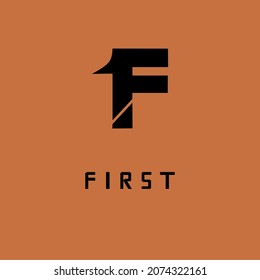 Letter F Vector logo design. Initial F logo black color