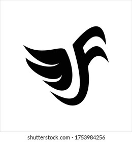 Letra F elementos de diseño de icono de logotipo vectorial
