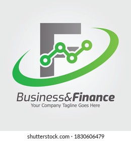 Letter F vector logo template, Colorful Letter F logo, Financial Company Logo, Financial Institute Advisors Logo Design Template Vector Icon
