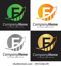 Letter F vector logo template, Colorful Letter F logo, Financial Company Logo, Financial Institute Advisors Logo Design Template Vector Icon