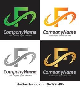 Letter F vector logo template, Colorful Letter F logo, Financial Company Logo, Financial Institute Advisors Logo Design Template Vector Icon