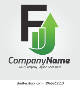 Letter F vector logo template, Colorful Letter F logo, Financial Company Logo, Financial Institute Advisors Logo Design Template Vector Icon