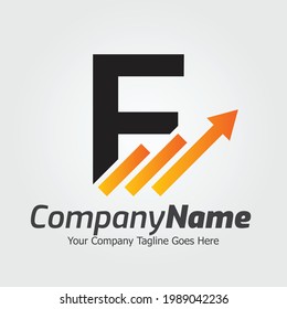 Letter F vector logo template, Colorful Letter F logo, Financial Company Logo, Financial Institute Advisors Logo Design Template Vector Icon