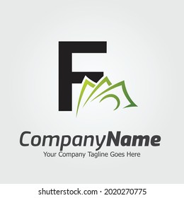 Letter F vector logo template, Colorful Letter F logo, Financial Company Logo, Financial Institute Advisors Logo Design Template Vector Icon