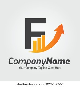 Letter F vector logo template, Colorful Letter F logo, Financial Company Logo, Financial Institute Advisors Logo Design Template Vector Icon
