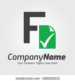 Letter F vector logo template, Colorful Letter F logo, book keeping, business advisory, paper and document logo