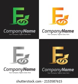 Letter F vector logo template, Colorful Letter F logo, Financial Company Logo, Financial Institute Advisors Logo Design Template Vector Icon