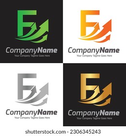 Letter F vector logo template, Colorful Letter F logo, Financial Company Logo, Financial Institute Advisors Logo Design Template Vector Icon