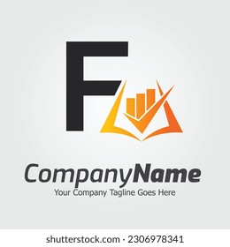 Letter F vector logo template, Colorful Letter F logo, Financial Company Logo, Financial Institute Advisors Logo Design Template Vector Icon