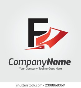 Plantilla para el logotipo del vector de la letra F, logotipo de la letra colorida F, logotipo de la empresa financiera, icono de la plantilla de diseño de los asesores del Instituto Financiero