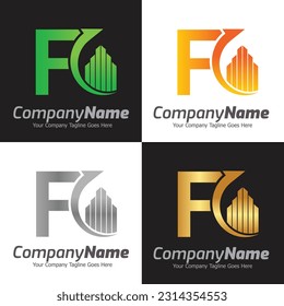 Buchstabe F, Vorlage für das Vektorlogo, Farbiger Buchstabe F, Logo für Finanzunternehmen, Empfehlungen für Finanzinstitute Logo-Design-Vorlage Vektorsymbol