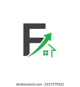 Plantilla para el logotipo del vector de la letra F, logotipo de la letra colorida F, inmobiliario, logotipo de construcción y diseño de la plantilla de vectores