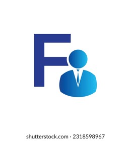 Plantilla para el logotipo del vector de la letra F, logotipo de la letra colorida F, logotipo de la empresa financiera, icono de la plantilla de diseño de los asesores del Instituto Financiero