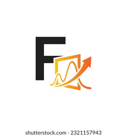 Plantilla para el logotipo del vector de la letra F, logotipo de la letra colorida F, logotipo de la empresa financiera, icono de la plantilla de diseño de los asesores del Instituto Financiero