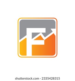 Letter F vector logo template, Colorful Letter F logo, Financial Company Logo, Financial Institute Advisors Logo Design Template Vector Icon