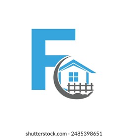 Letter F vector logo template, Colorful Letter F logo, Real Estate, Building and Construction Logo Design Template Vector Icon