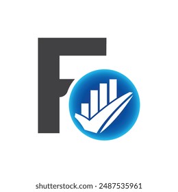 Letter F vector logo template, Colorful Letter F logo, Financial Company Logo, Financial Institute Advisors Logo Design Template Vector Icon