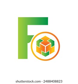 Letter F vector logo template, Colorful Letter F logo, Financial Company Logo, Financial Institute Advisors Logo Design Template Vector Icon