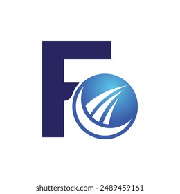 Letter F vector logo template, Colorful Letter F logo, Financial Company Logo, Financial Institute Advisors Logo Design Template Vector Icon