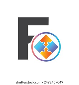 Buchstaben-F-Vektorgrafik-Logo-Vorlage, farbiges Buchstaben-F-Logo, Finanzunternehmen-Logo, Finanzinstitut-Berater-Logo Design-Vorlage-Vektorgrafik-Symbol