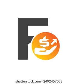 Buchstaben-F-Vektorgrafik-Logo-Vorlage, farbiges Buchstaben-F-Logo, Finanzunternehmen-Logo, Finanzinstitut-Berater-Logo Design-Vorlage-Vektorgrafik-Symbol