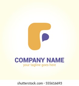 Letter F vector logo template for your company.