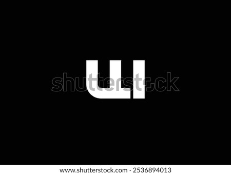 Letter F W logo. Modern style letter F W logo
