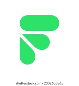 Letter F water drop logo design