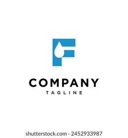 Letter F Water Drop Logo icon vector template.eps