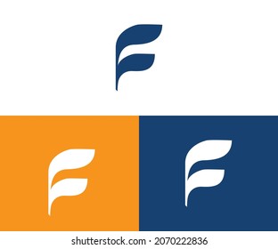 Letter F Wing Flag Logo Icon Design