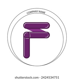 Letter F wing flag logo icon design template elements