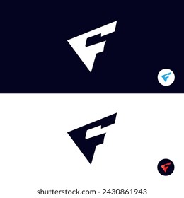 Letter F wing flag logo icon design template elements
