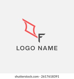 Letter F Wing Logo Design