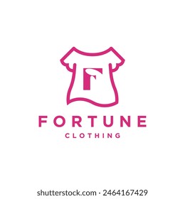 Letter F women's clothing logo icon vector