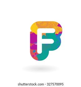 letter f writing contract logo design template abstract vector elements for corporate individuality badge sticker or symbol letter star conceptual unusual site marketing clean art banner letterhead me