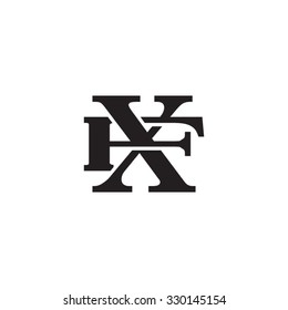 letter F and X monogram logo