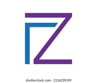 Letter F and Z logo Geometric FZ Logo Template.Creative and Modern Minimal Monogram Symbol with Quadrilateral Shape.