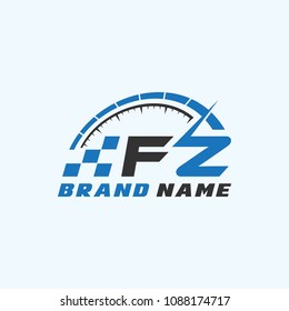 Letter F Z logo icon design template elements