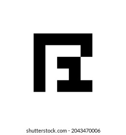 Letter F1 Initial Logo Template Stock Vector (Royalty Free) 2043470006