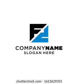 Concepto de diseño del logotipo F2 Carta