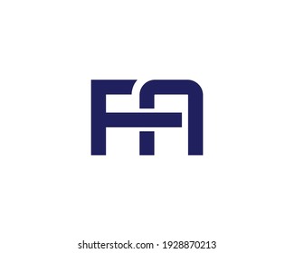 letter fa and af logo design vector template