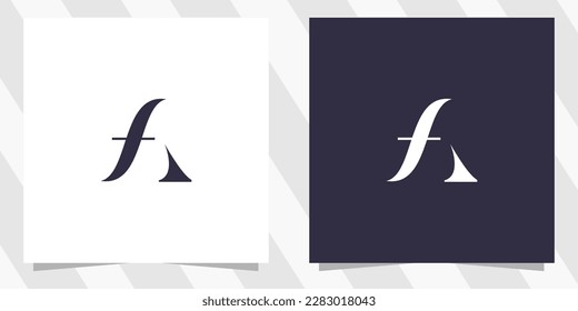 letter fa af logo design