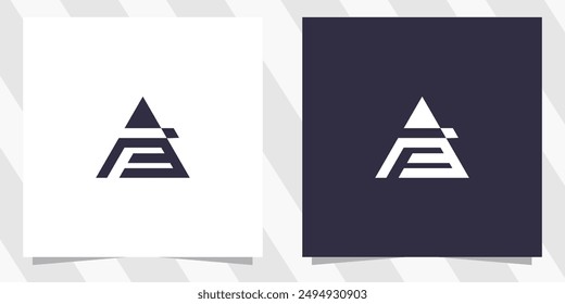 letra fa af Vector de diseño de logotipo