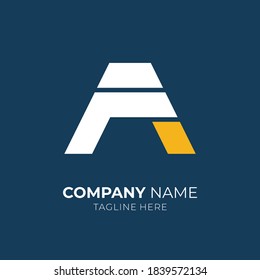 Buchstaben FA oder AF-Monogramm-Logo mit flachem Konzept
